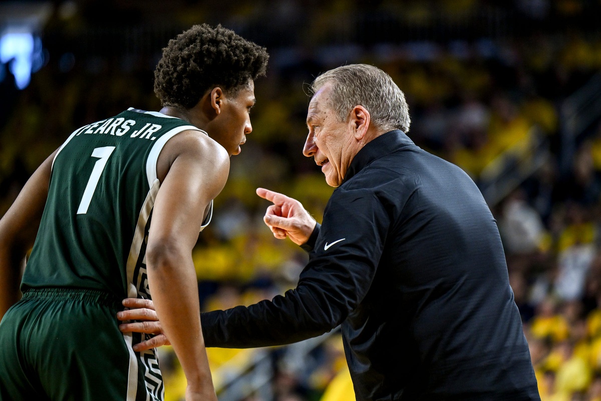 Jeremy Fears Jr. and Tom Izzo vs. Michigan Wolverines - Source: Imagn