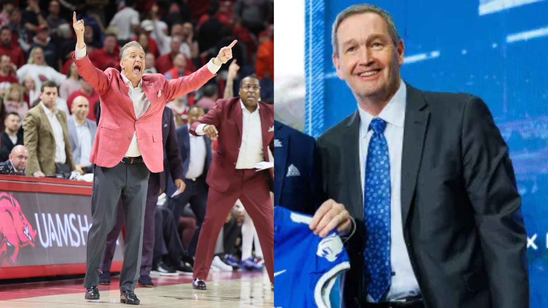 John Calipari and Mitch Barnhart. - Source: Imagn, https://www.aseaofblue.com/kentucky-wildcats-news/164753/mitch-barnhart-is-stepping-into-a-new-job-at-uk-eli-capilouto-releases-statement