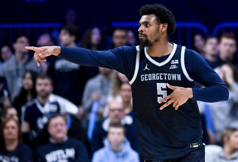KJ Lewis in action for Georgetown - Source - IMAGN