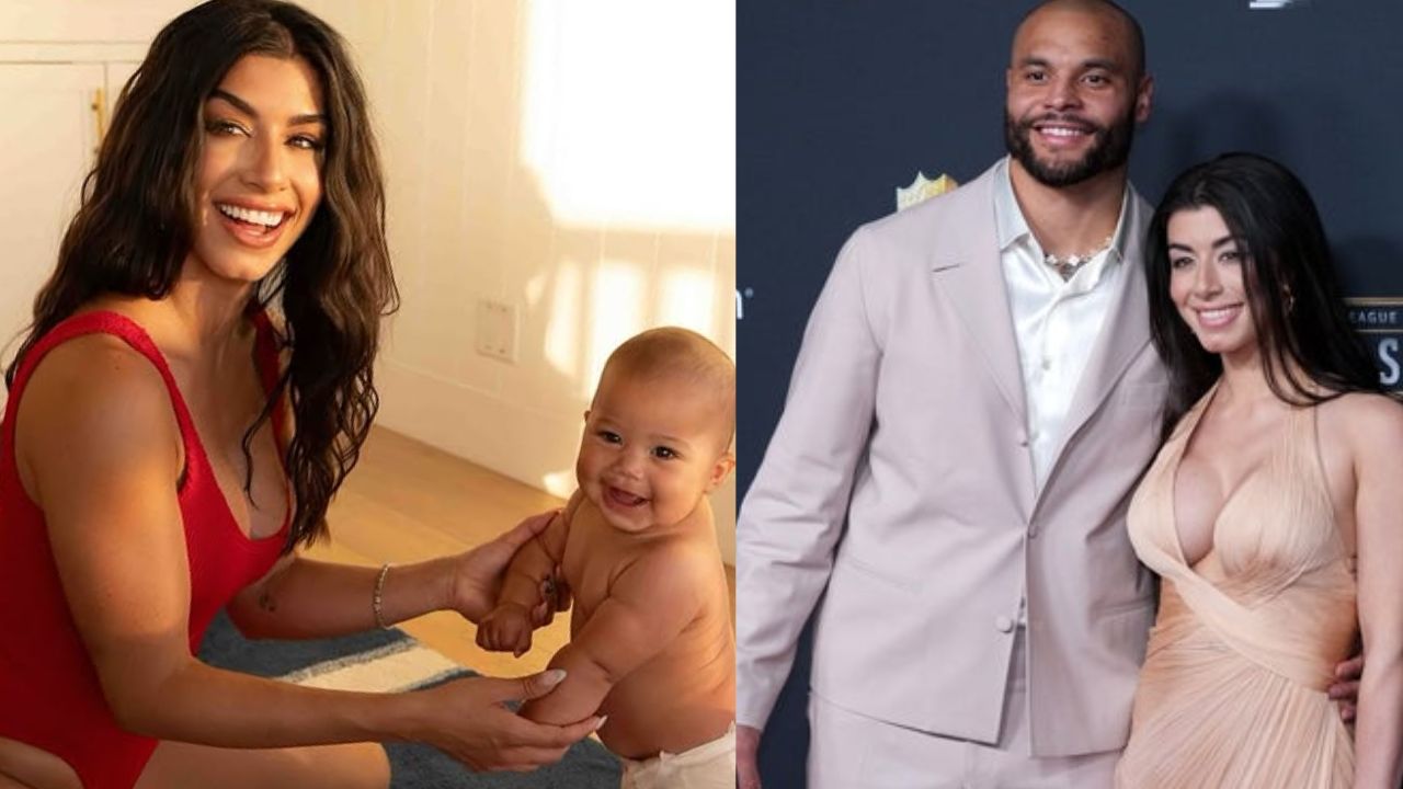 Dak Prescott & ex-fiancée Sarah Jane - Source: Imagn, Instagram/@sarahjane