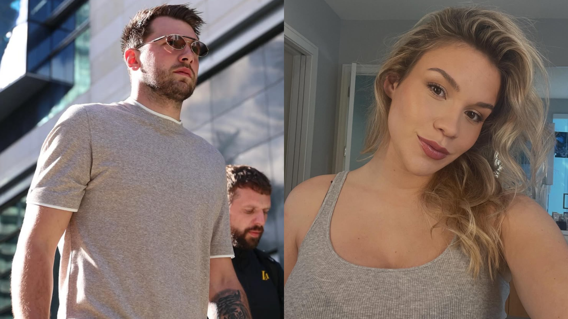 Luka Doncic and Anamaria Goltes (Images via Instagram/@lukadoncic and @anamariagoltes)