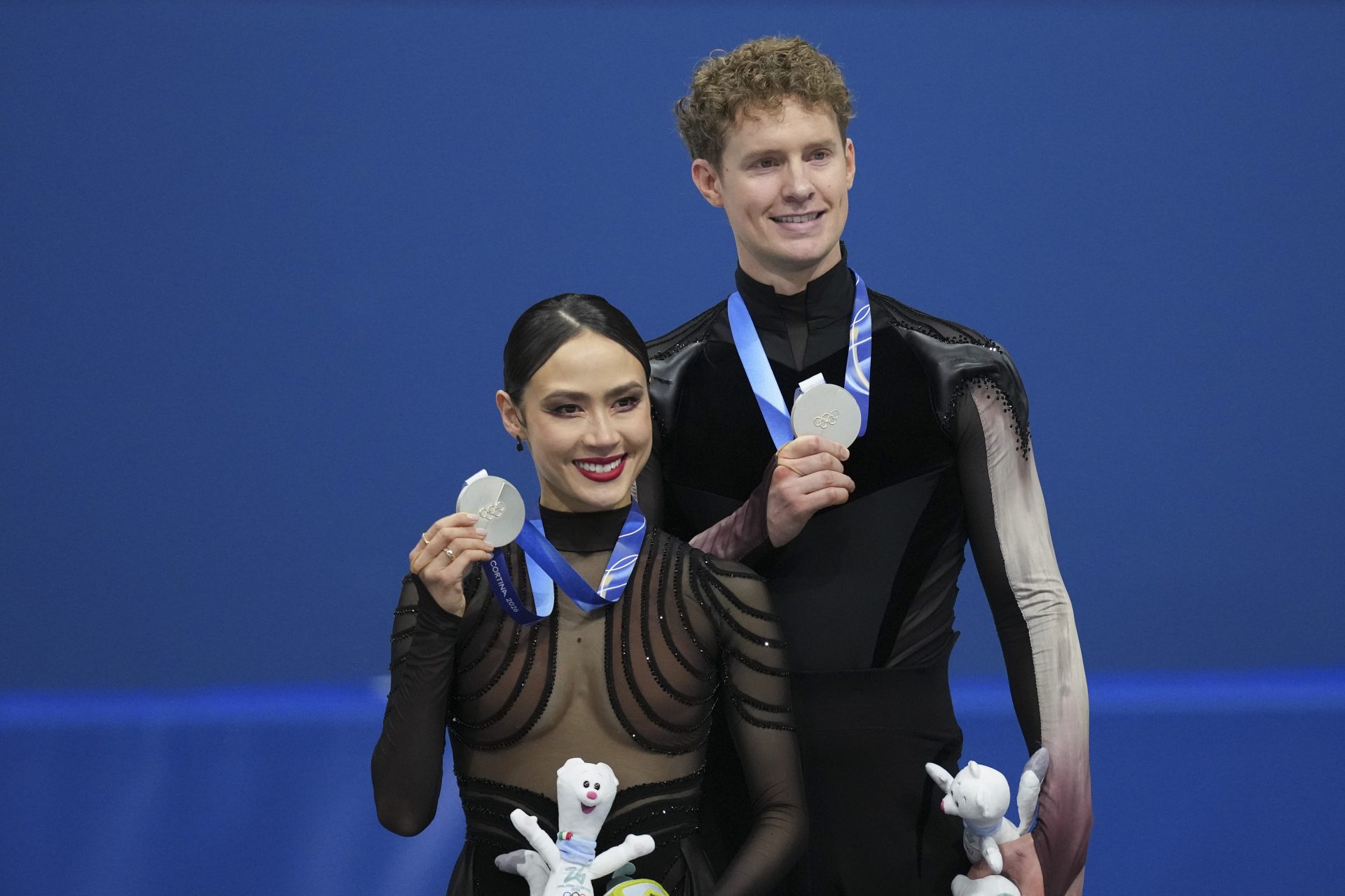 Madison Chock and Evan Bates of the United States during the Milano Cortina 2026 Olympic Winter Games. (Source: Imagn Images)