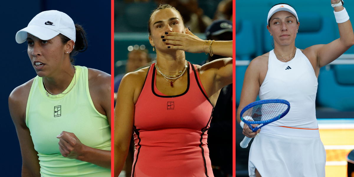 L to R: Madison Keys, Aryna Sabalenka, and Jessica Pegula. (Source: Imagn Images)