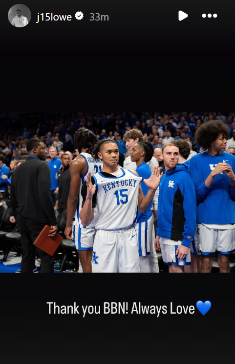 Jaland Lowe says goodbye to KentuckySource: IG/ @j15lowe