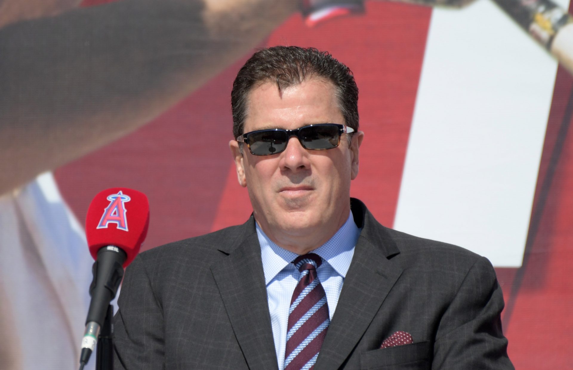 Angels president John Carpino at a press conference. Source: IMAGN