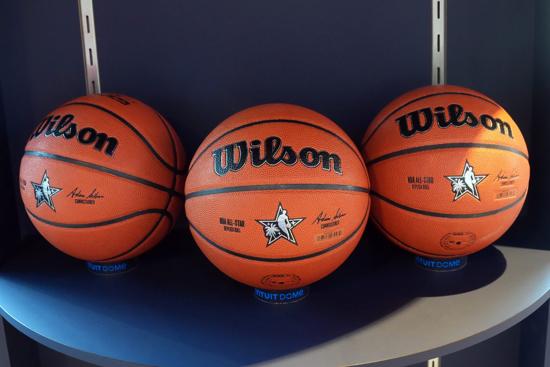 Wilson official NBA All Star 2026 logo basketballs at the Intuit Dome - Source: Imagn Images