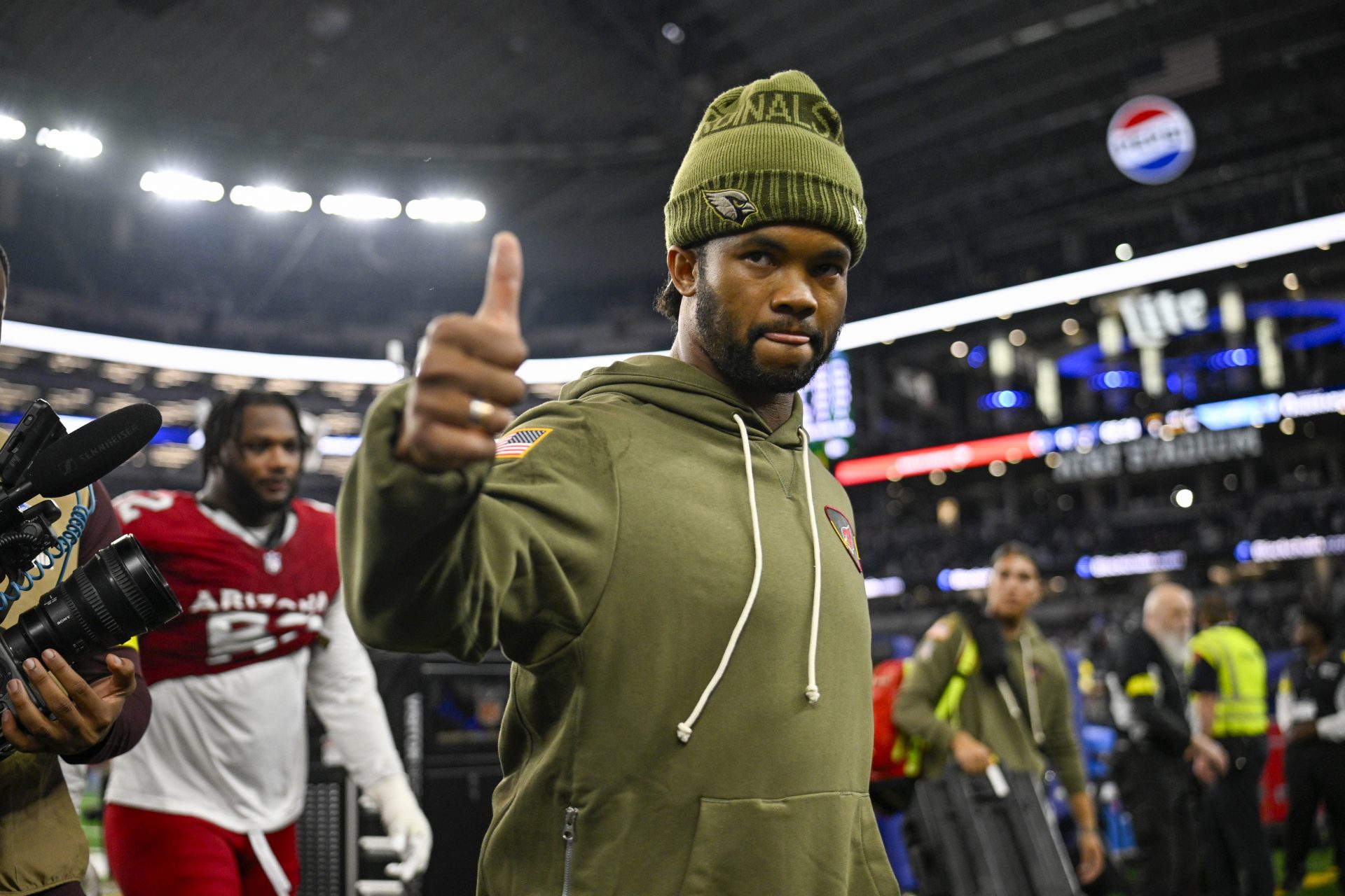 Kyler Murray during game vs. Dallas Cowboys as he sat out with an injury 
Source: Imagn
