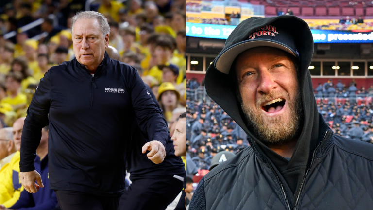 Michigan State Spartans head coach Tom Izzo and Dave Portnoy.
Source: Imagn Images