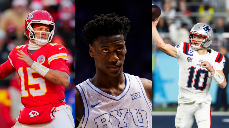Patrick Mahomes, AJ Dybantsa, Drake Maye.
Source: Imagn Images