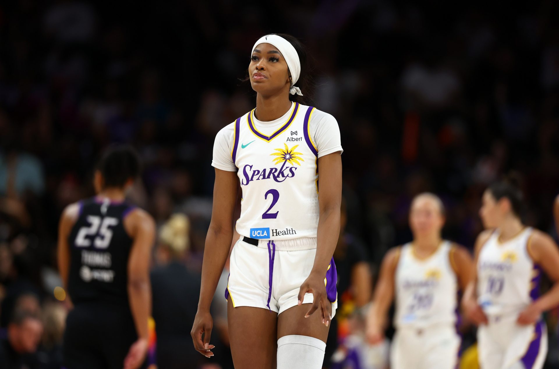 Los Angeles Sparks forward Rickea Jackson (2) against the Phoenix Mercury during a WNBA game at PHX Arena - Source: Imagn Images