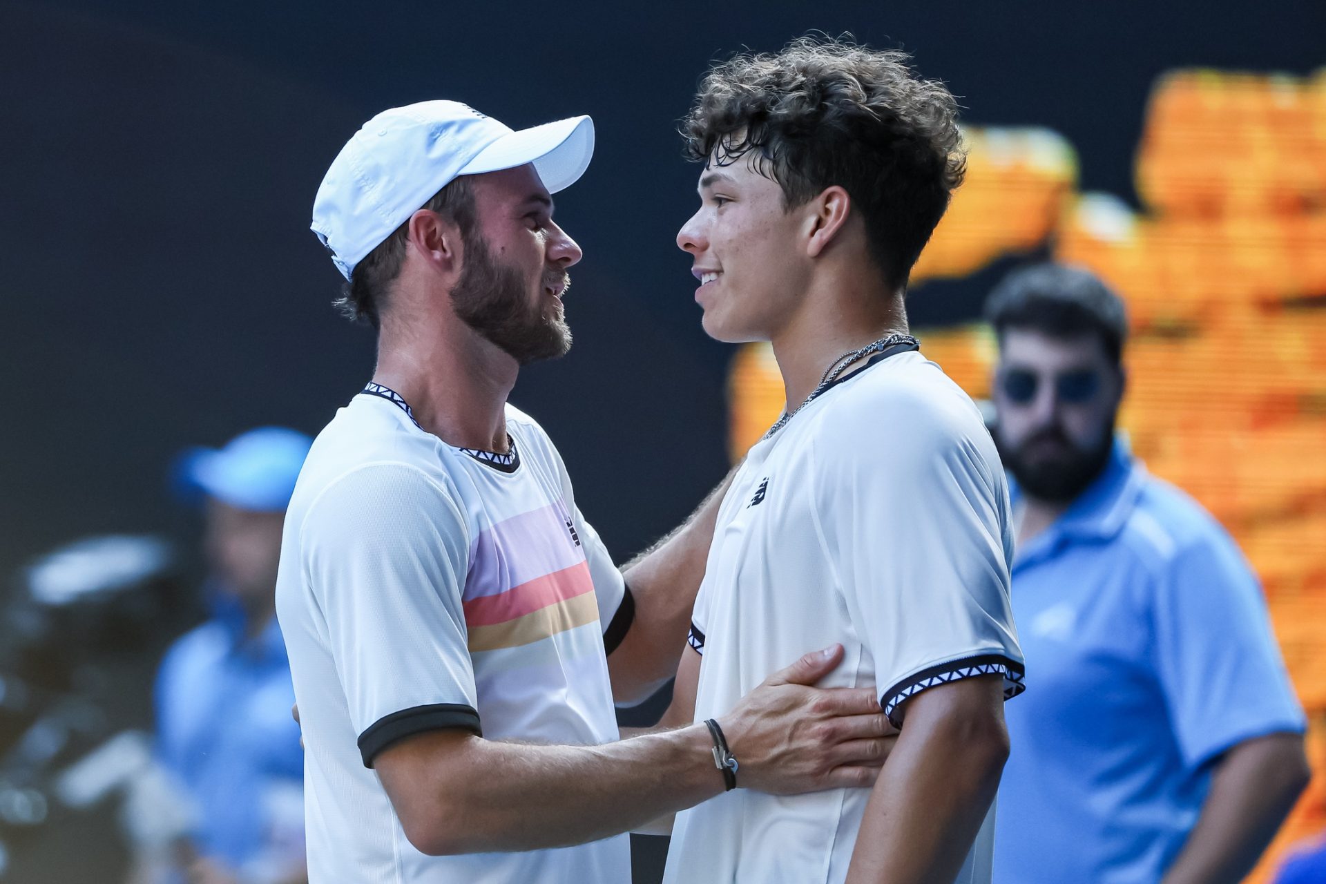 Tommy Paul from the United States after his quarter final match against Ben Shelton from the United States on day ten of the 2023 Australian Open tennis tournament at Melbourne Park.