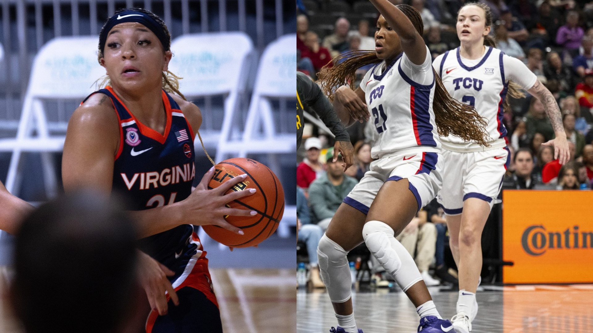 Virginia Cavaliers and TCU Horned Frogs. - Source: Imagn