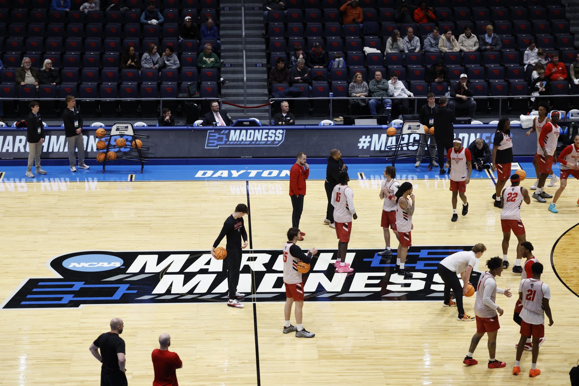 NC State Wolfpack practicing ahead of the First Four - 
Source: Imagn