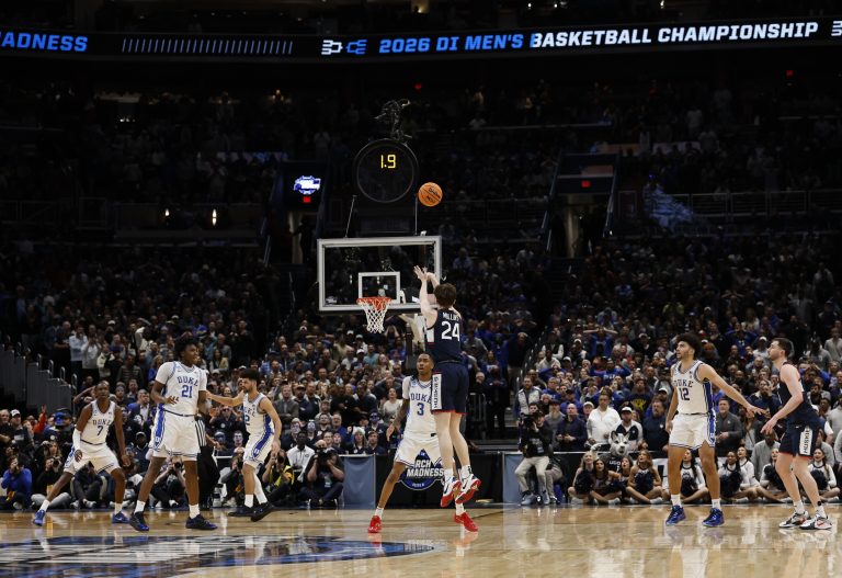 Braylon Mullins' game-winning three-pointer. Source: IMAGN