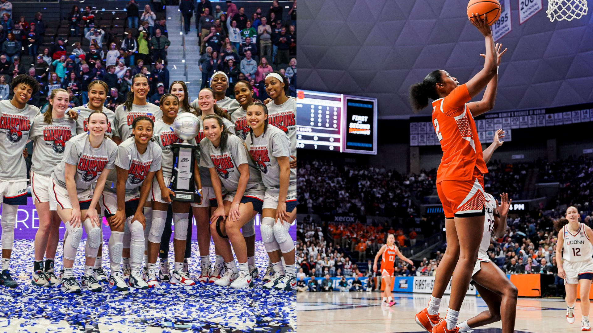 UConn Huskies vs. Syracuse Orange. - Source: Imagn, Image via Instagram@cusewbb