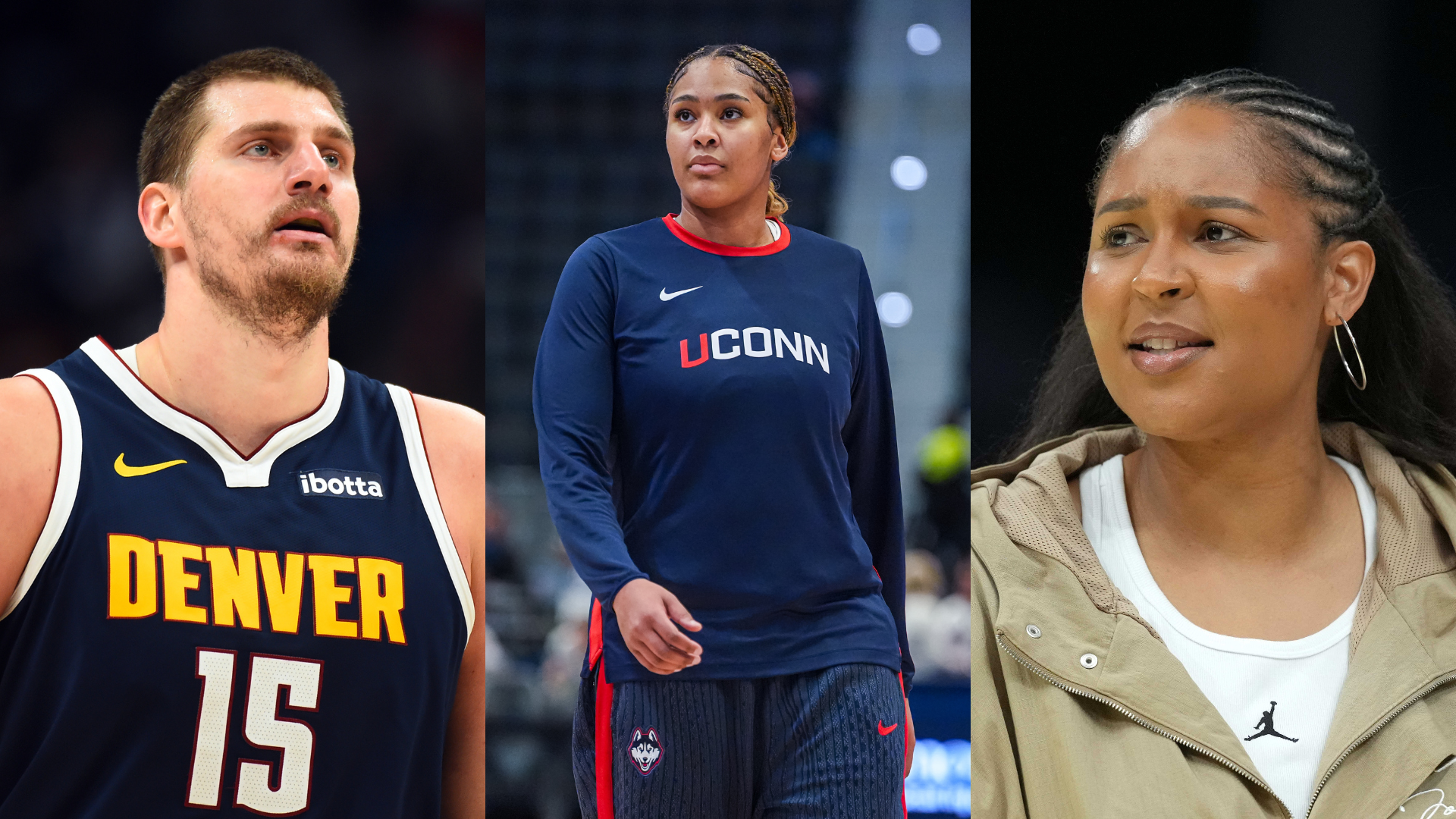 Nikola Jokic, Sarah Strong, Maya Moore - Source: Imagn
