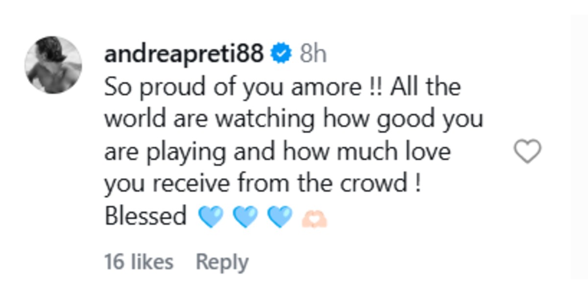 Preti's message for Williams on Instagram (Image via Instagram/ @venuswilliams)