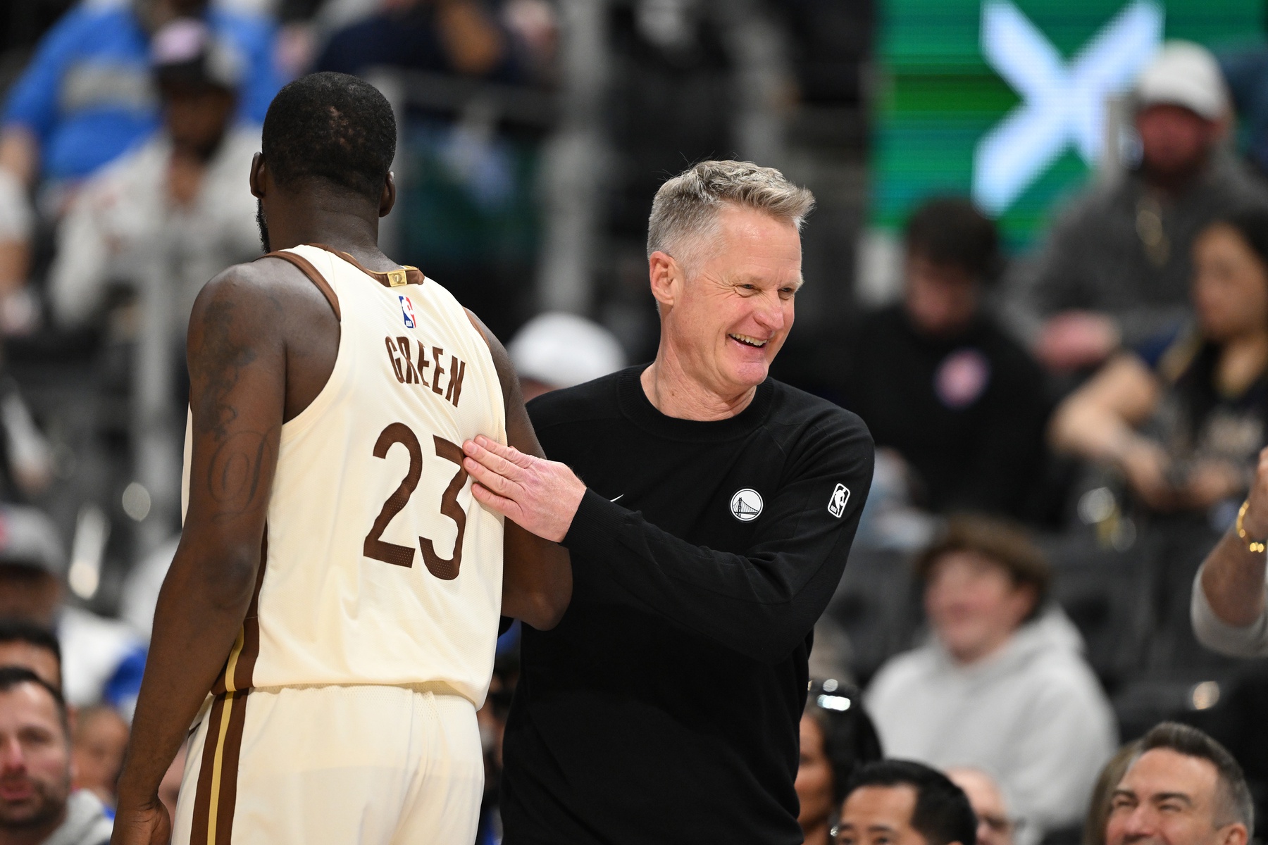 Draymond Green and Steve Kerr - Source: Imagn