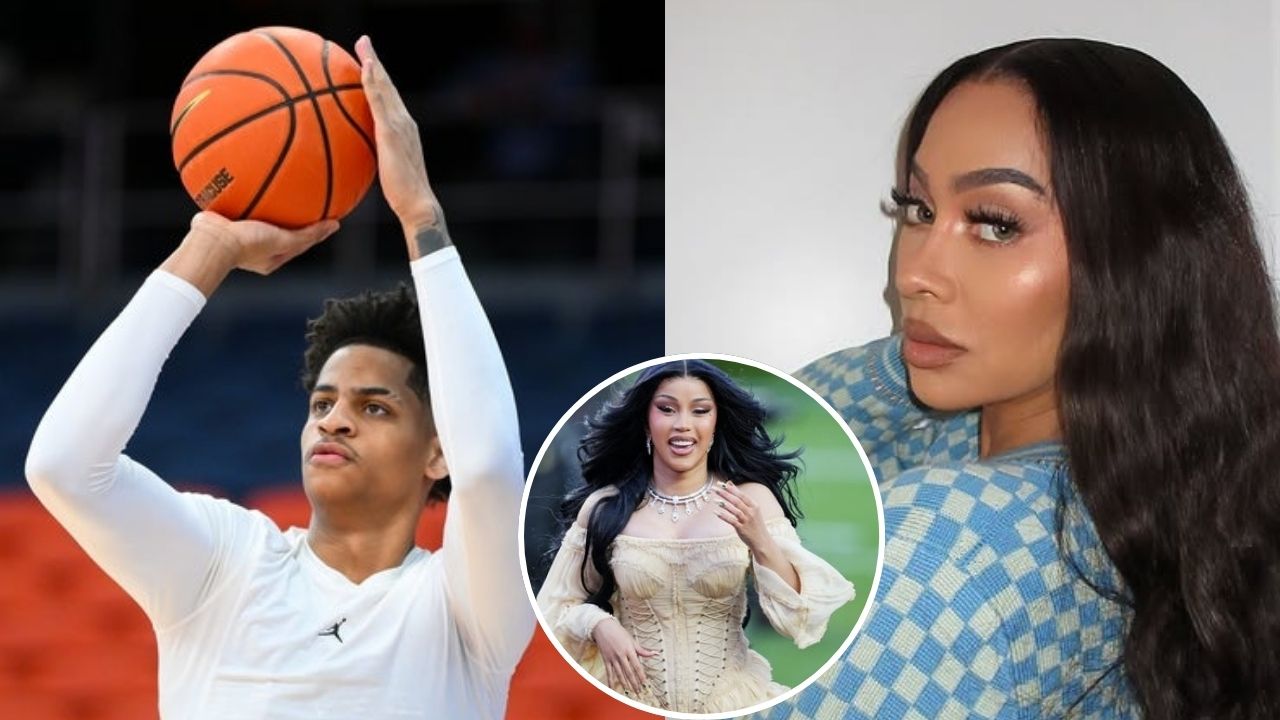 Kiyan Anthony, Cardi B (inset), and La La - Source: Imagn, Instagram/@lala