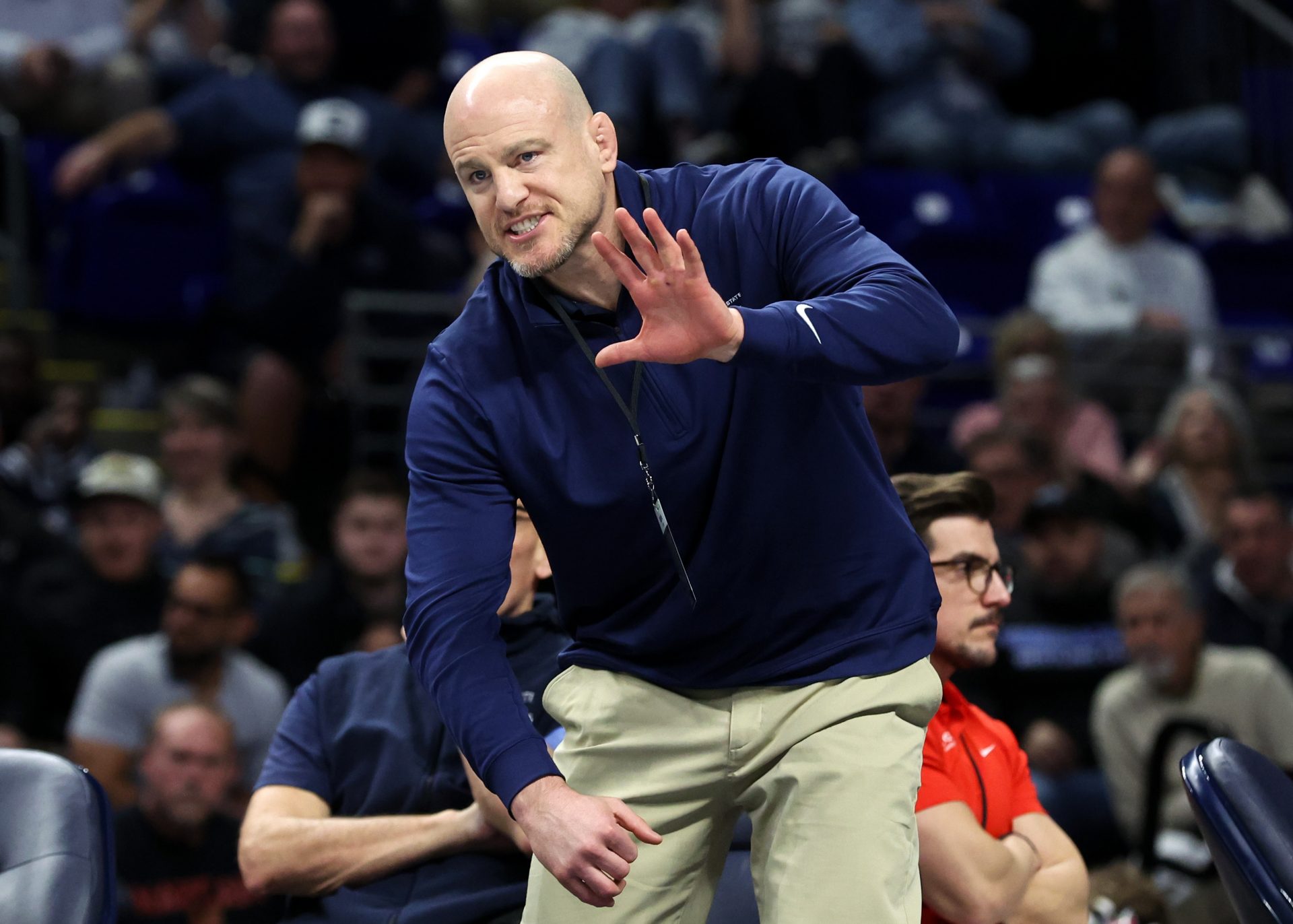Penn State wrestling coach, Cael Sanderson- Source: Imagn images