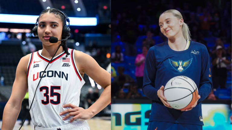 Azzi Fudd (L) and Paige Bueckers (R). (Image via Instagram/@azzi35, @paigebueckers)