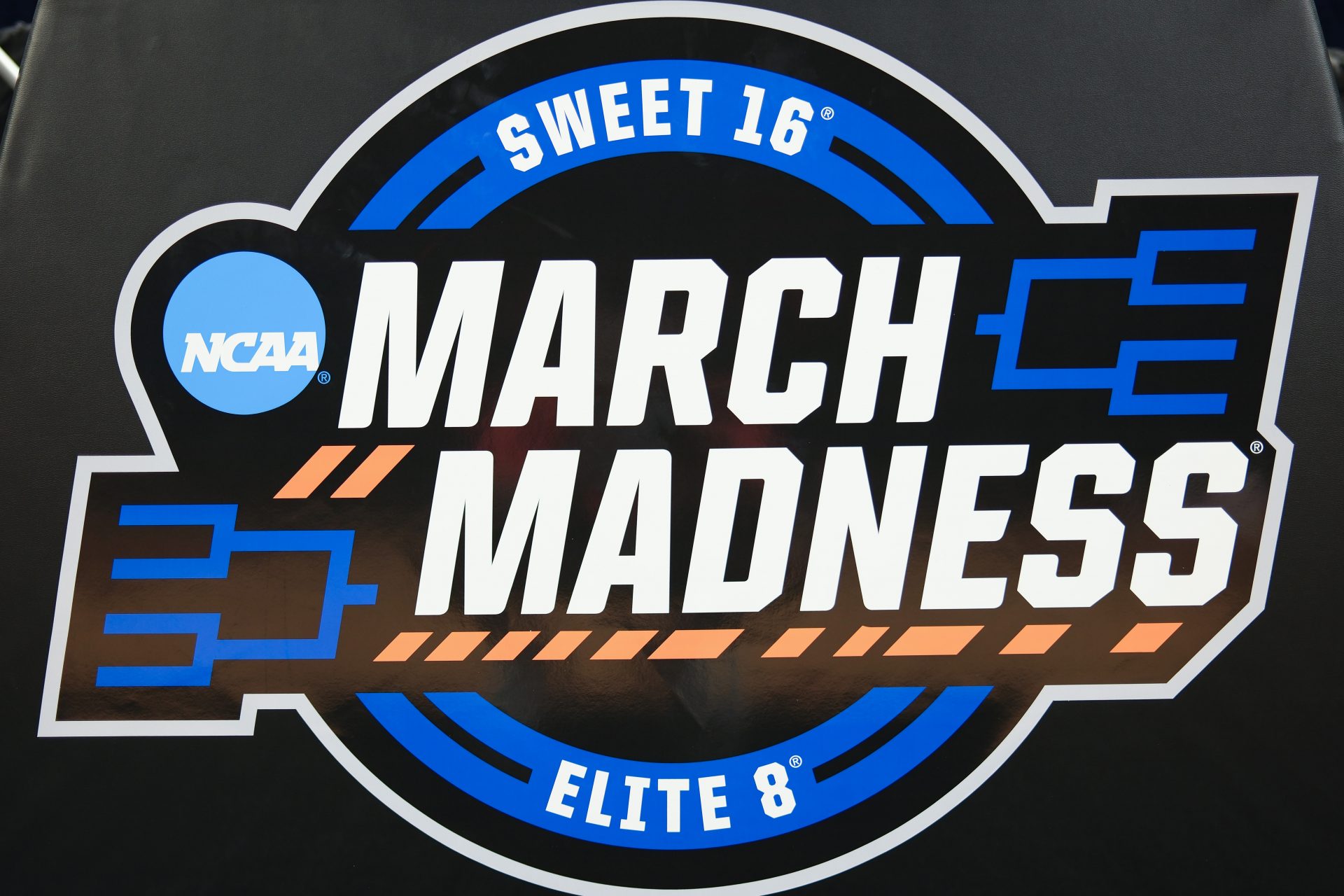 A detailed view of the March Madness Sweet 16 Elite 8 logo.
Source: Imagn