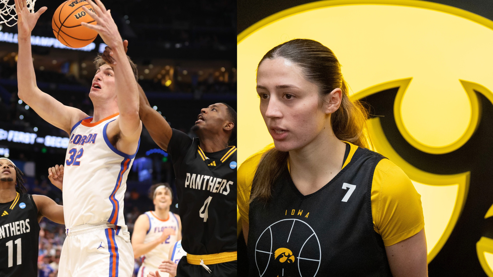 Image 1: Olivier Rioux - Florida vs.  Prairie View A&M - Source: Imagn.

Image 2: Addie Deal - Source: Imagn.