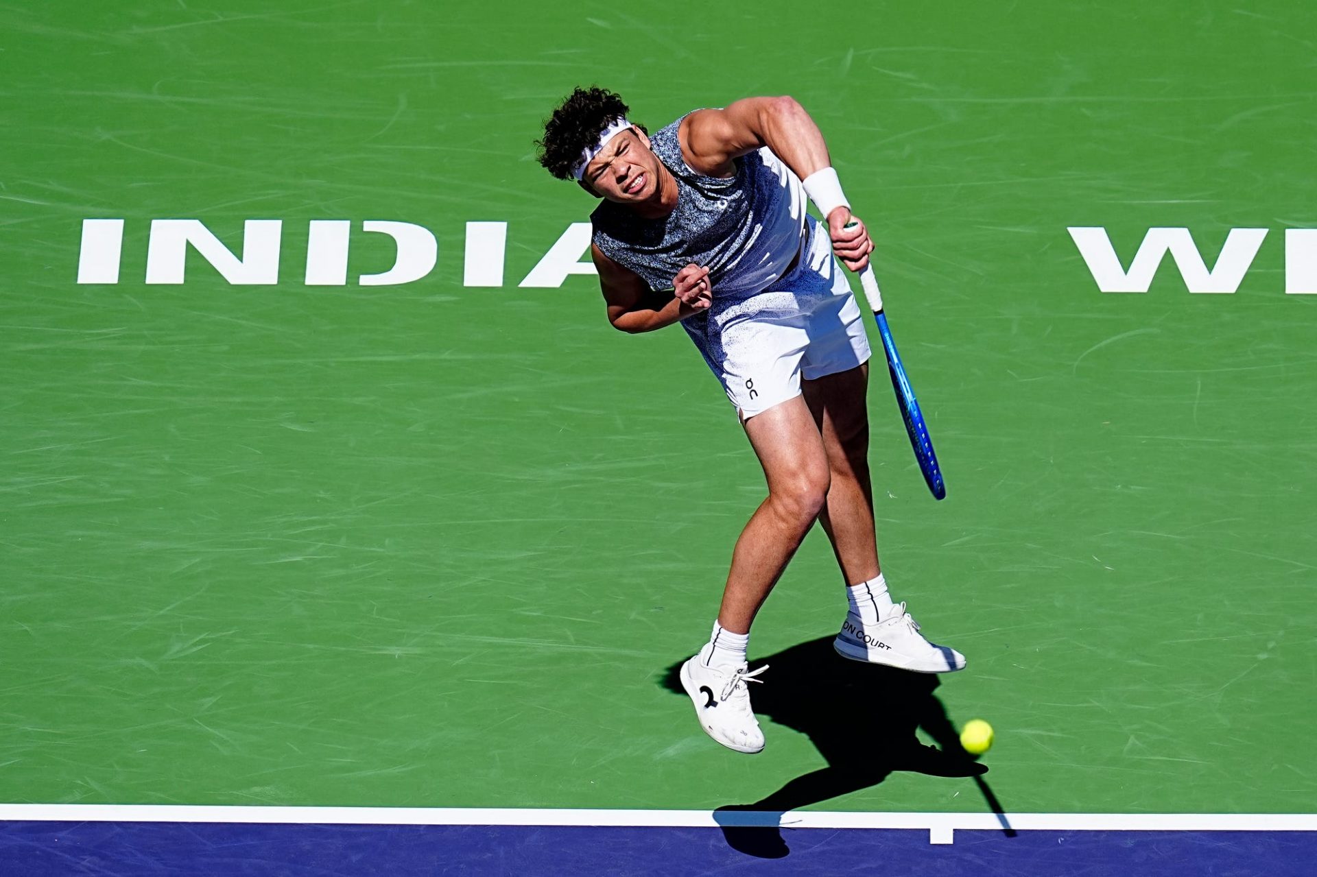 Ben Shelton during their BNP Paribas Open third-round match at the Indian Wells Tennis in California. (Source: Imagn)