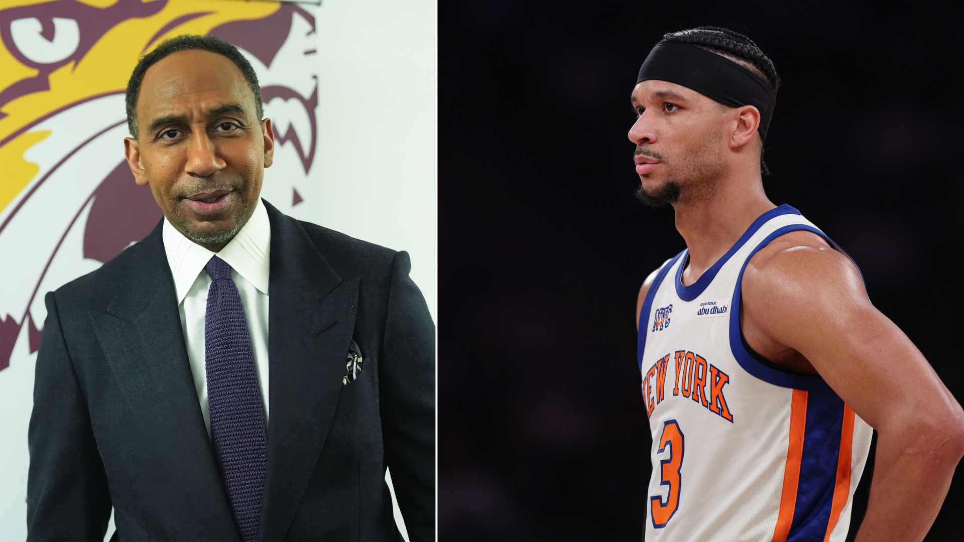 Stephen A. Smith and Josh Hart - Source: Imagn