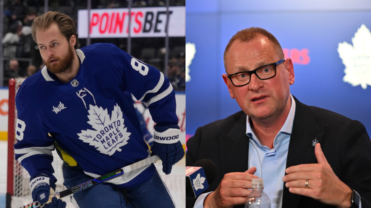 William Nylander and Brad Treliving (Image Credit: Imagn)