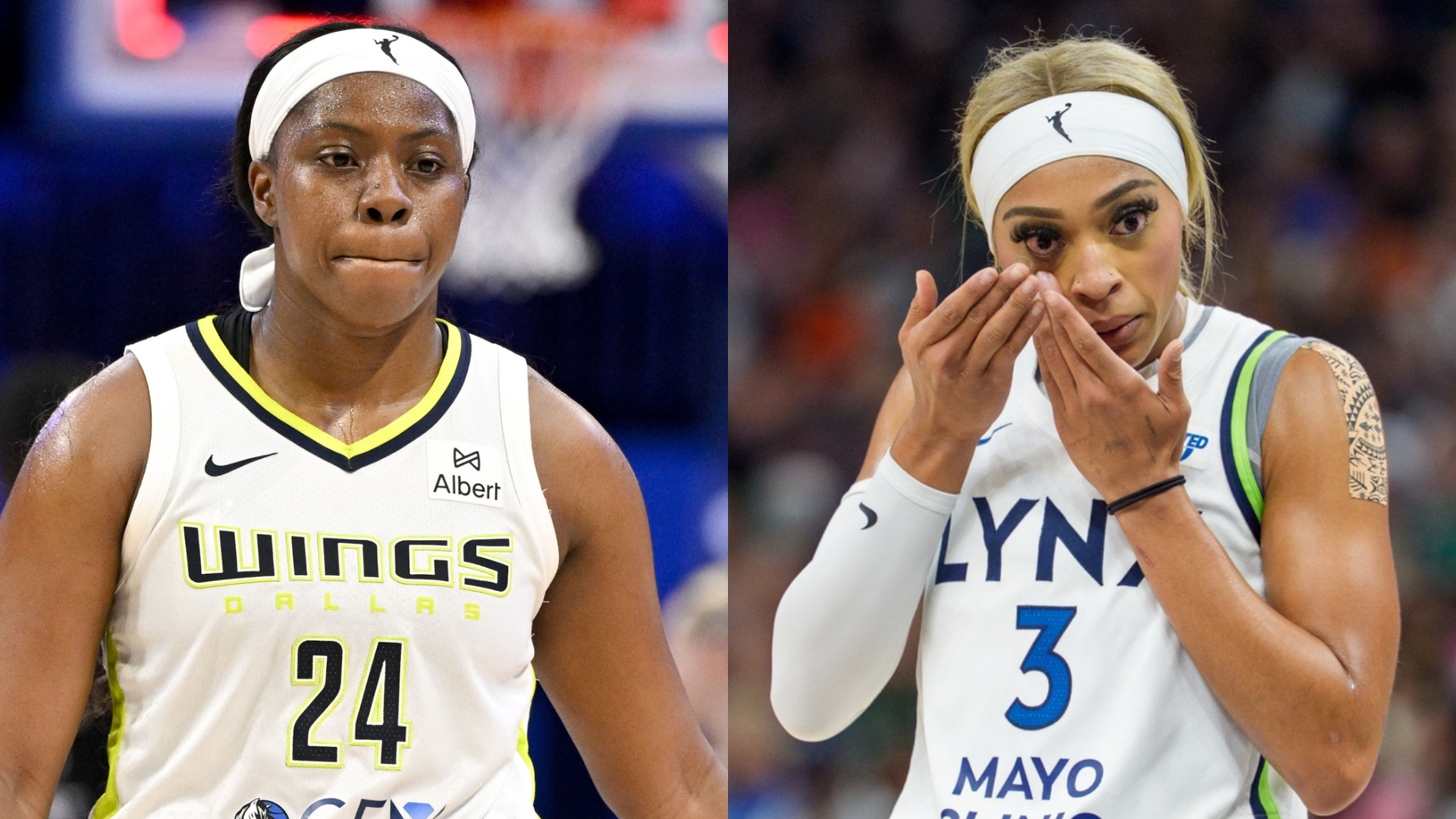 DiJonai Carrington and Arike Ogunbowale - Source: Imagn