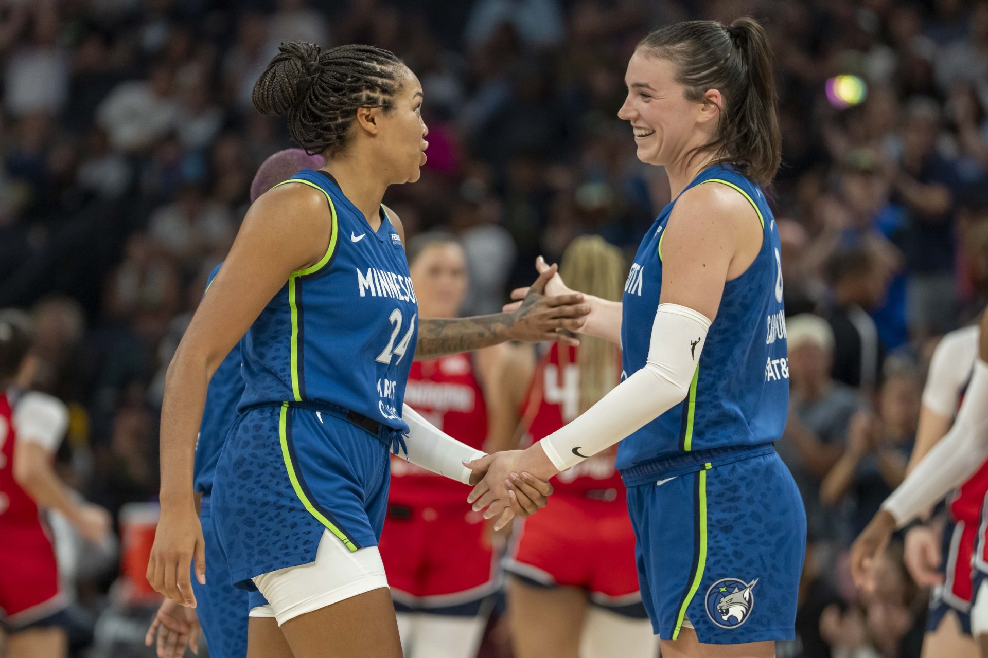 Minnesota Lynx teammates Napheesa Collier and Bridget Carleton - Source: Imagn
