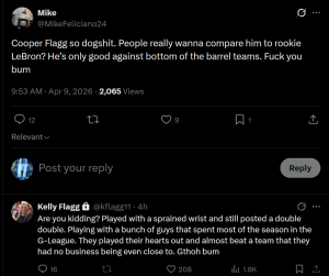 Cooper Flagg’s mom savagely trolls man who mocked her son as ‘dogshit.