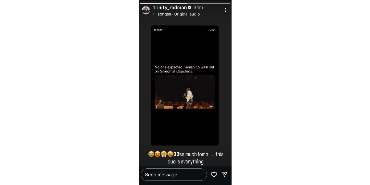 Rodman's Instagram story about Bieber (Image via Instagram)