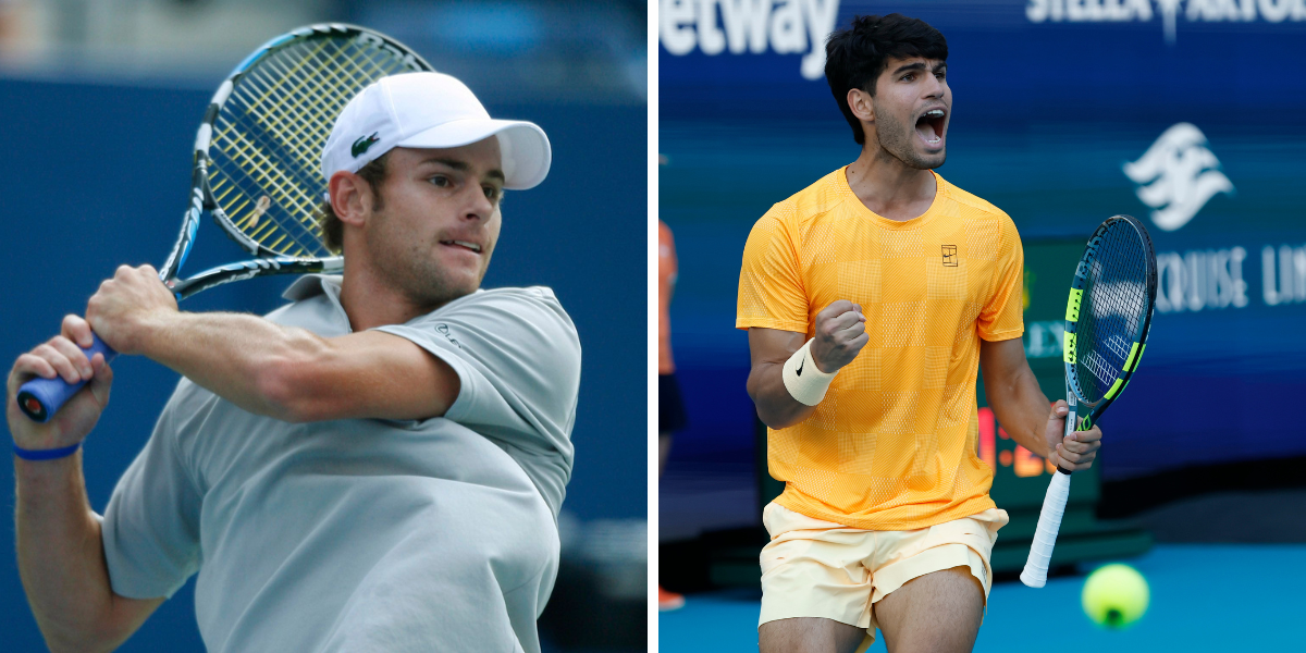 L: Andyy Roddick, R: Carlos Alcaraz (Source: Imagn Images)