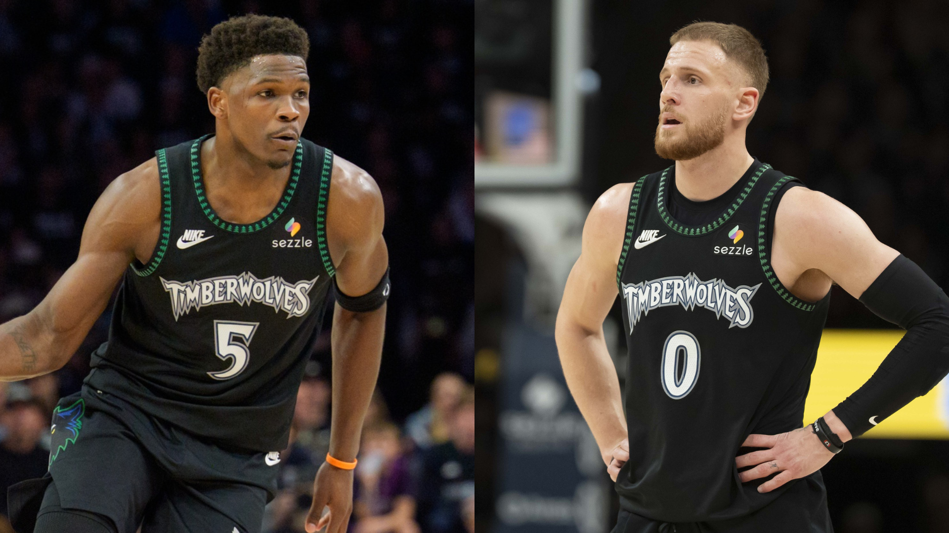 Anthony Edwards and Donte DiVincenzo - Source: Imagn