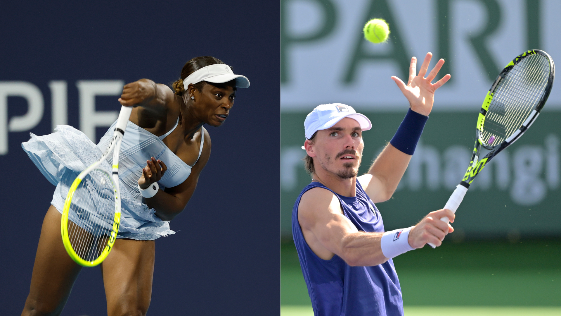 Sloane Stephens (L) and Patrick Kypson | Source: Imagn