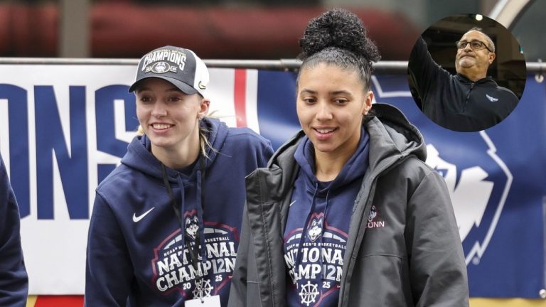 Paige Bueckers and Azzi Fudd - Source: Imagn and Jose Fernandez (Image via Instagram/@usfwbb)