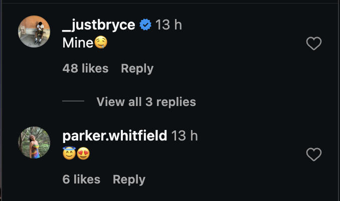 Bronny James' Girlfriend Parker Whitfield Reacts as Bryce James' Lover Sadie Johnson Rocks Beige Bodysuit Outfit