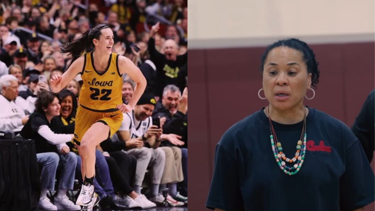 South Carolina coach Dawn Staley admits still being haunted by loss to Caitlin Clark and Iowa in 2023. (Image via Instagram/@gamecockwbb, @caitlinclark22)