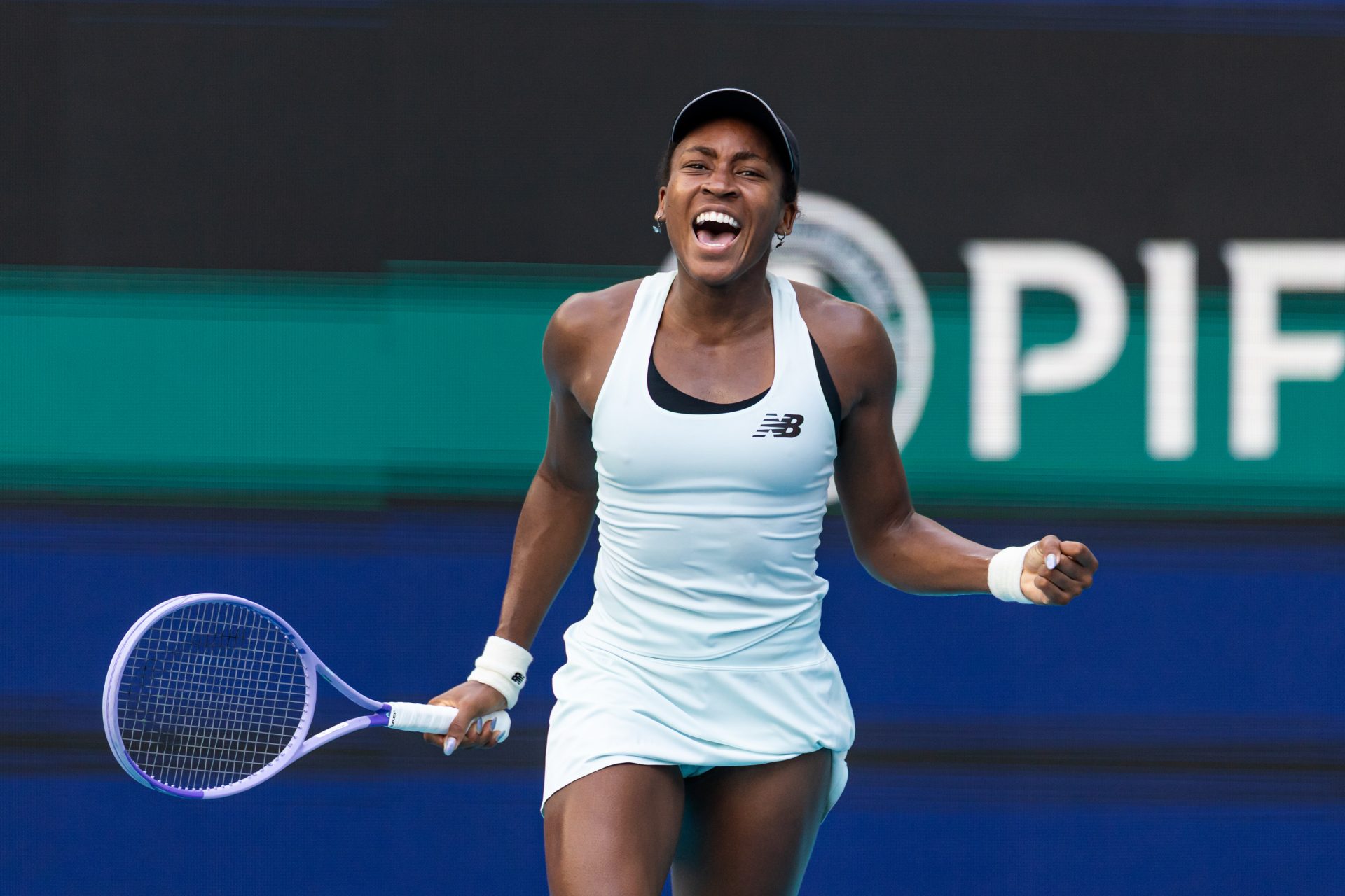 Coco Gauff at the Miami Open at the Hard Rock Stadium. (Source: Imagn Images)