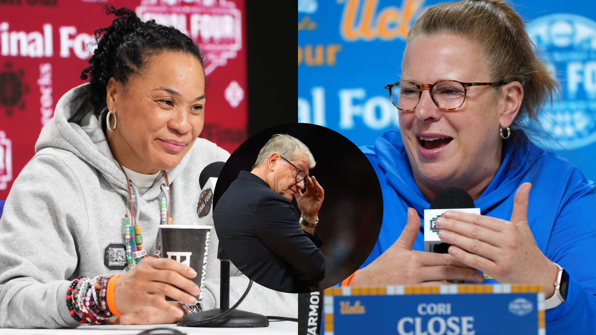 Dawn Staley, Geno Auriemma, Cori Close - Source: Imagn
