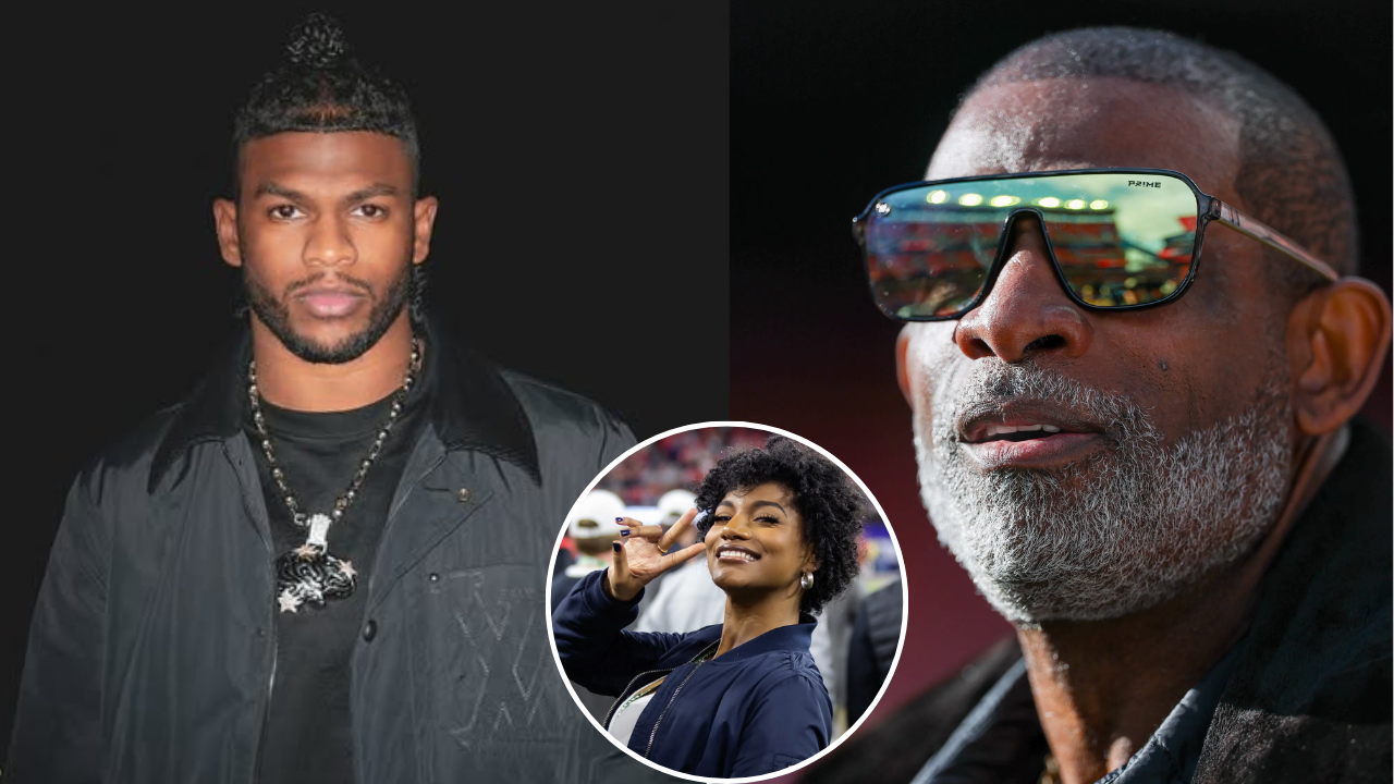 Deion Sanders’ Son Shilo Flirts With Swimsuit-clad Woman at Beach Using Wild Pickup Line About Coach's GF Karrueche Tran - Source: Imagn, Instagram/@shilosanders