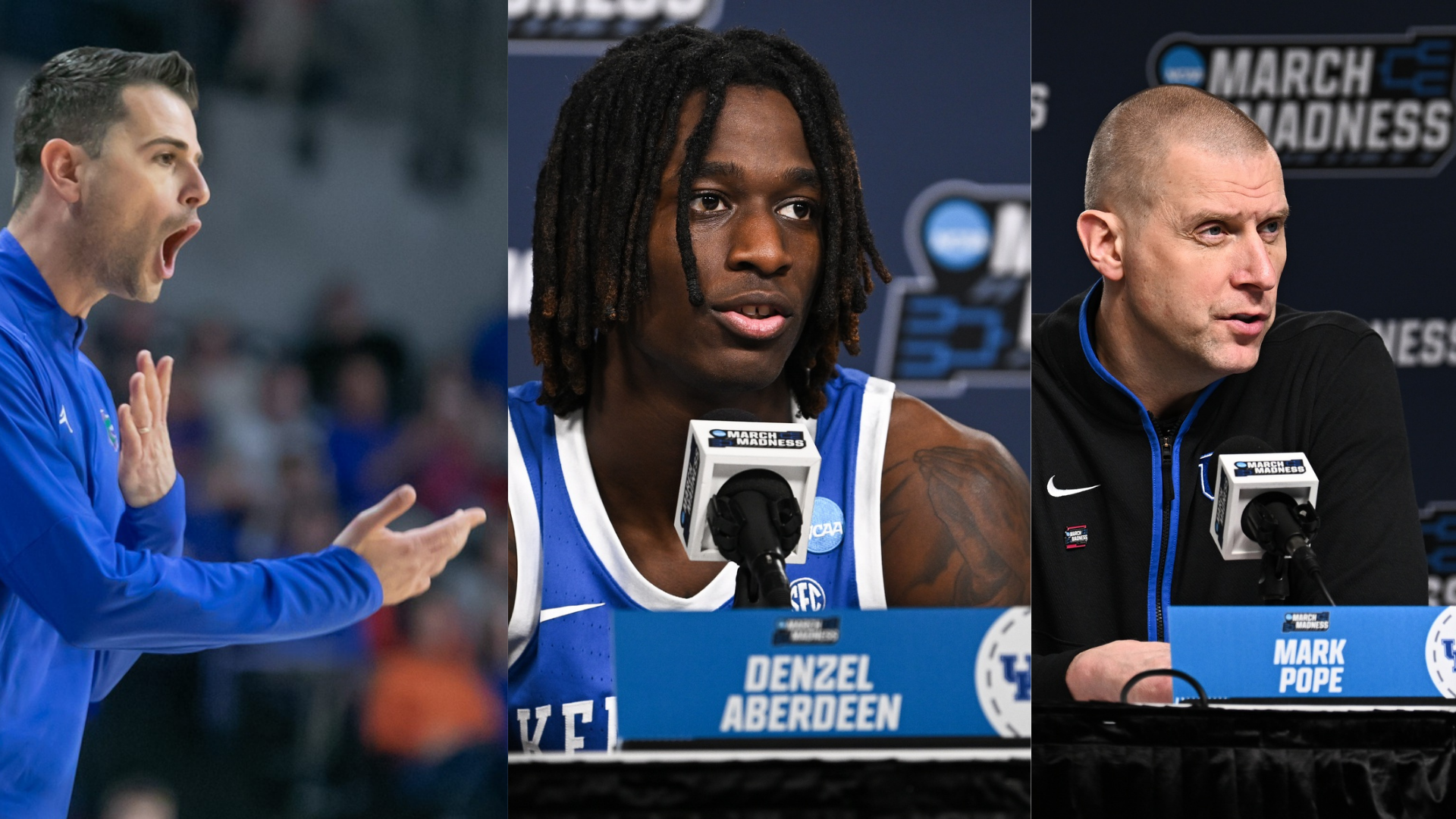 Todd Golden, Denzel Aberdeen, Mark Pope - Source: Imagn