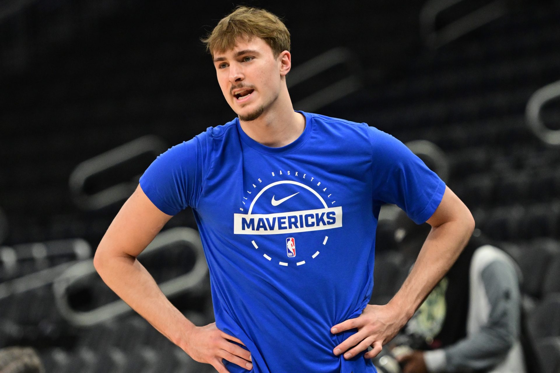 Dallas Mavericks forward Cooper Flagg (32) warms up before a game against the Milwaukee Bucks at Fiserv Forum - Source: Imagn Images