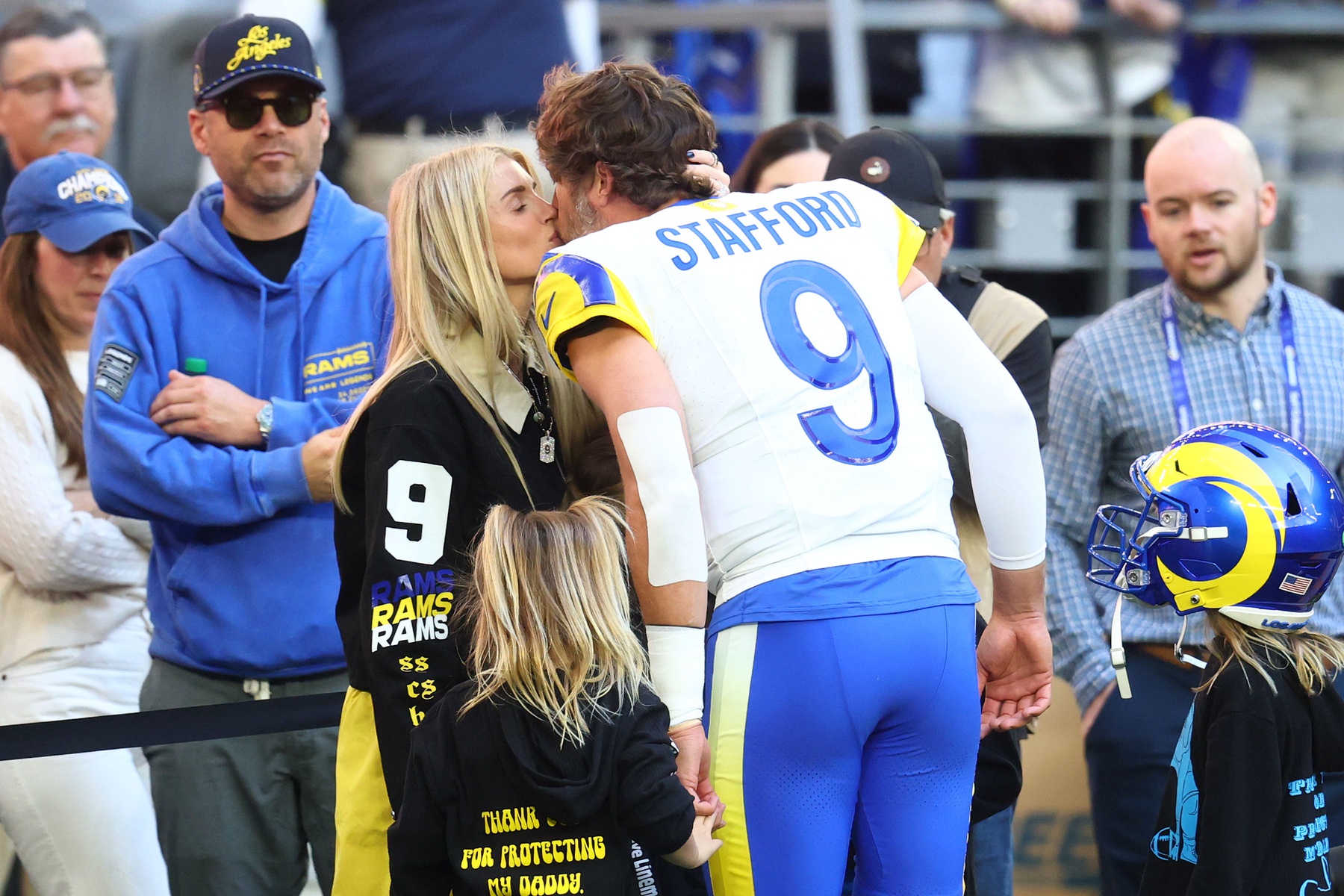 Kelly Hall and Matthew Stafford -Source: Imagn