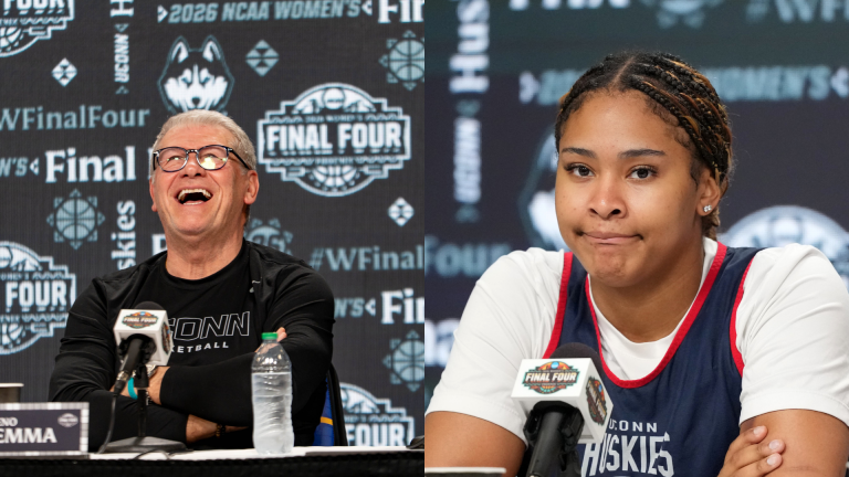 Geno Auriemma, Sarah Strong - Source: Imagn