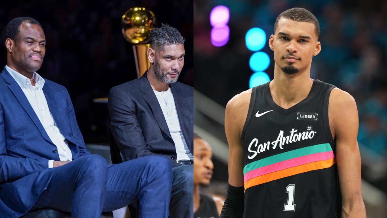 David Robinson, Tim Duncan and Victor Wembanyama - Source: Imagn