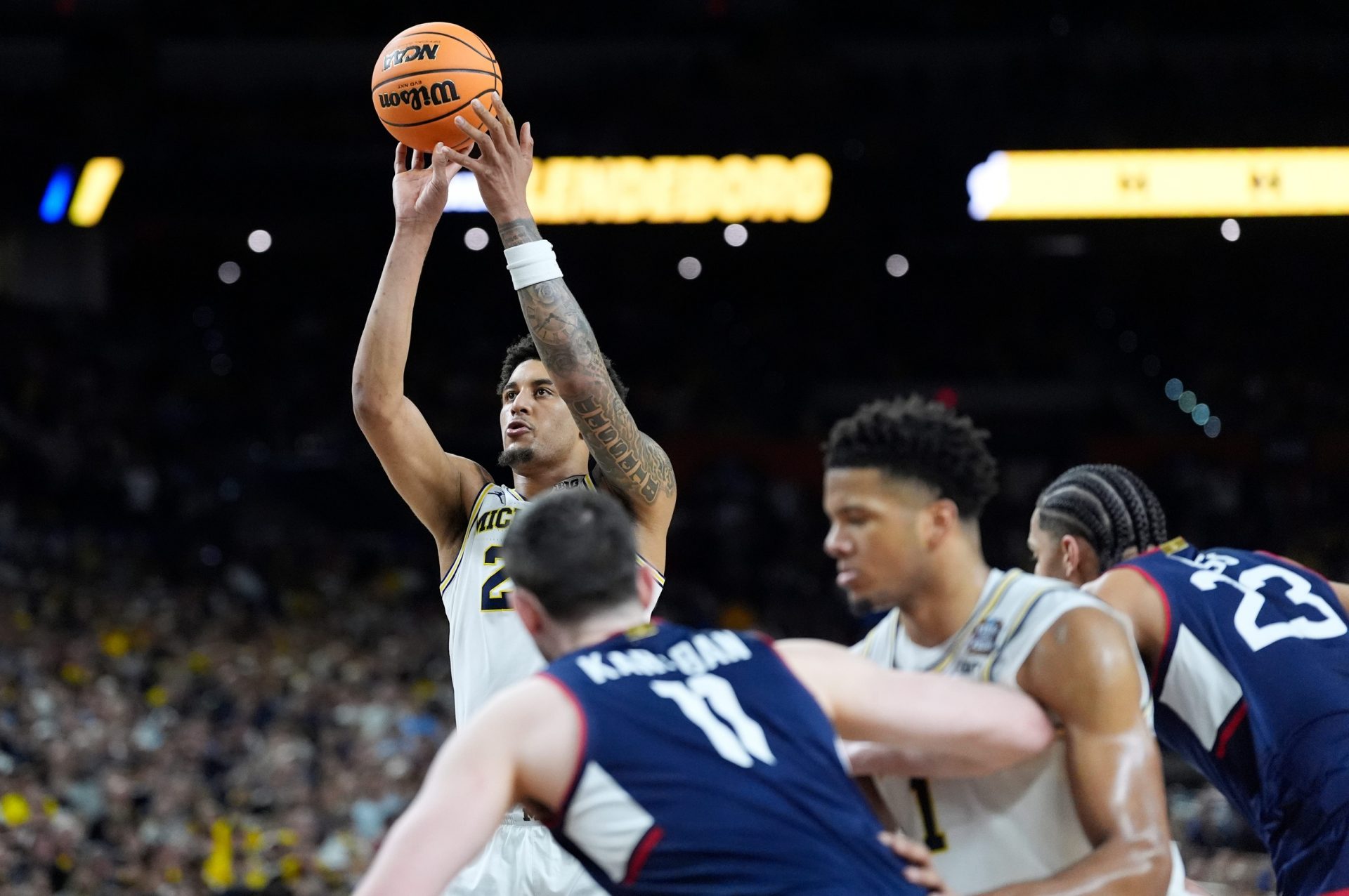 Yaxel Lendeborg - Michigan vs. UConn - Source: Imagn.
