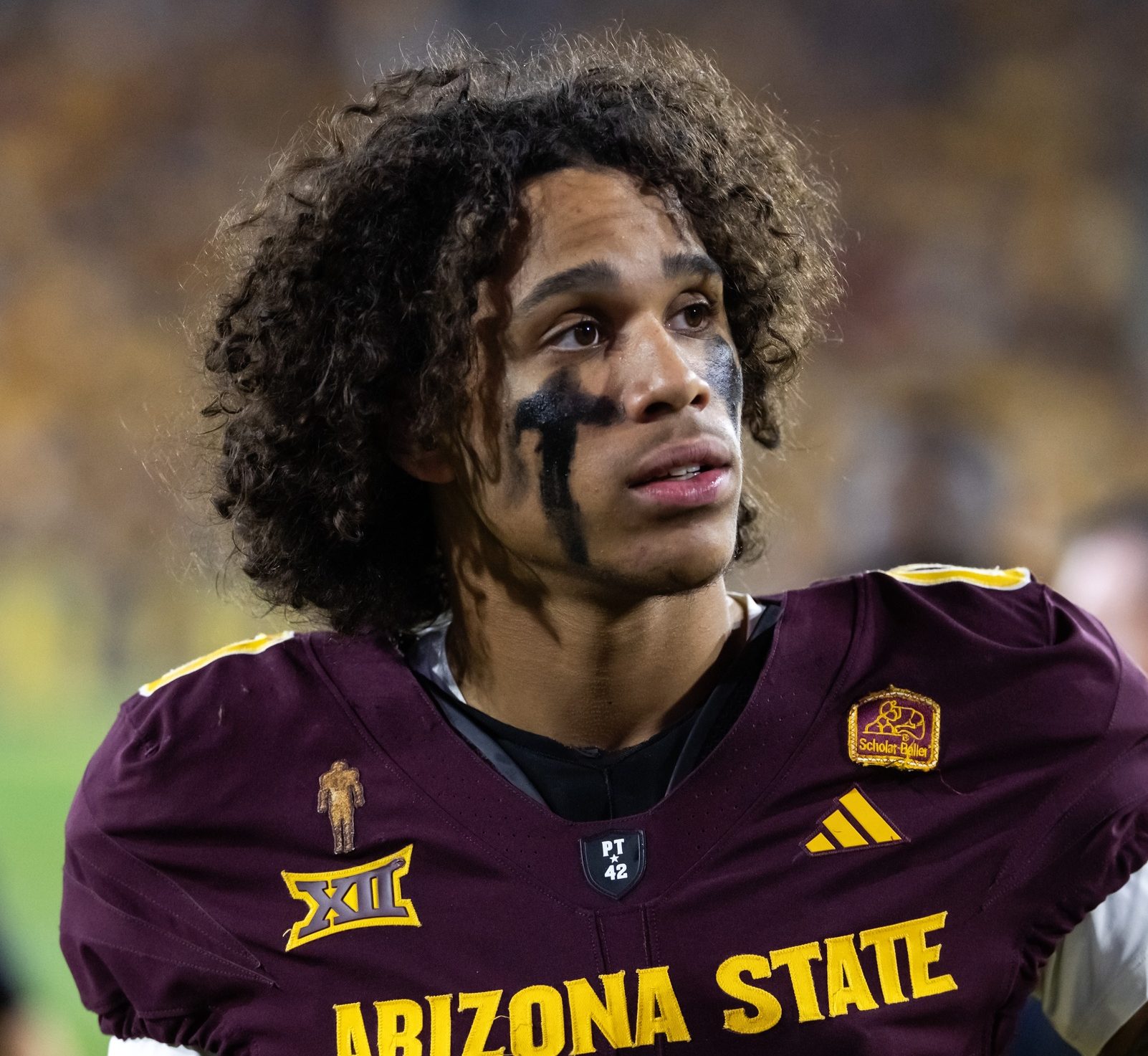 Arizona State Sun Devils wide receiver Jordyn Tyson (0) against the Arizona Wildcats during the 99th Territorial Cup at Mountain America Stadium. Source: Imagn